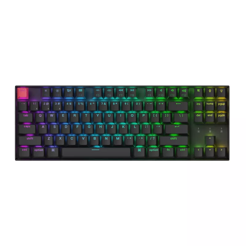 Tastiera meccanica wireless Keychron K8 QMK 80% TKL V2 switch Red - nero