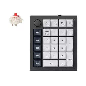 Tastierino numerico custom wireless Keychron Q0 Max QMK Gateron Jupiter Red RGB Carbon nero