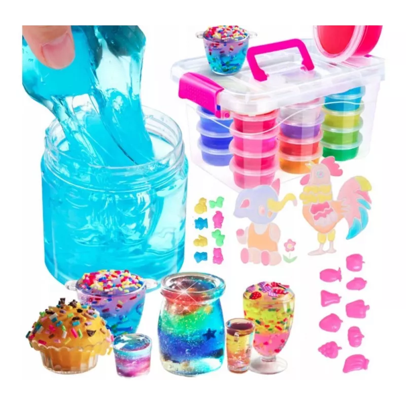 Kiddyz DIY Slime Factory: Grande set con glitter e figure per creare slime