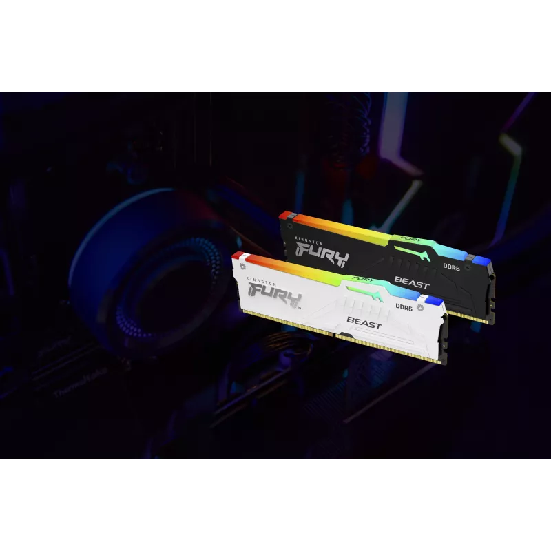 Kingston FURY Beast White RGB EXPO 32GB DDR5-6400 CL32 DIMM memoria RAM