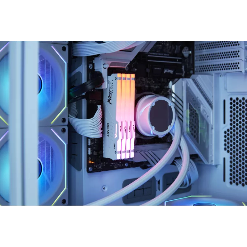 Kingston FURY Beast White RGB EXPO 32GB DDR5-6400 CL32 DIMM memoria RAM