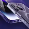 Custodia magnetica Kingxbar PQY Ice Crystal Series per iPhone 14 Pro MagSafe rosa e blu