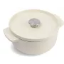 KitchenAid Brasiera in ghisa con coperchio 22 cm, mandorla crema
