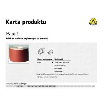 KLINGSPOR PS 18 E rotolo abrasivo 150mm x 50m P80 ossido di alluminio supporto carta E