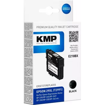KMP E218BX cartuccia d'inchiostro compatibile nero ad alto rendimento per Epson Expression Home XP-235, XP-245, XP-247, XP-332, XP-335, XP-342, XP-345, XP-432, XP-435, XP-442, XP-445 (sostituisce T2991, 11,3 ml, 470 pagine) 1632,4001