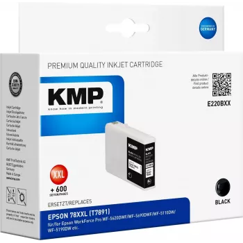 KMP E220BXX - 80 ml - alta resa - nero - compatibile - cartuccia d'inchiostro (alternativa a Epson T7891) per Epson WorkForce Pro WF-5110DW, WF-5190DW, WF-5620DWF, WF-5690DWF