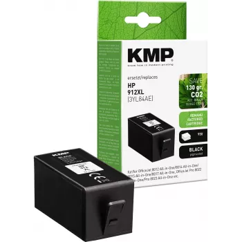 KMP PRINTTECHNIK cartuccia d'inchiostro nero compatibile HP 912XL (3YL84AE) High Yield 825 pagine rigenerata