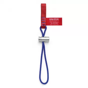 KNIPEX Cinghia di fissaggio per utensili 00 50 11 T BK - cinghia di tenuta in PU da 1,5 m con moschettone con blocco, max. 1,5 kg