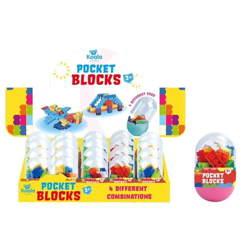 Koala Games G2665 Pocket Blocks (casuale) - Pacchetto sorpresa mini mattoncini