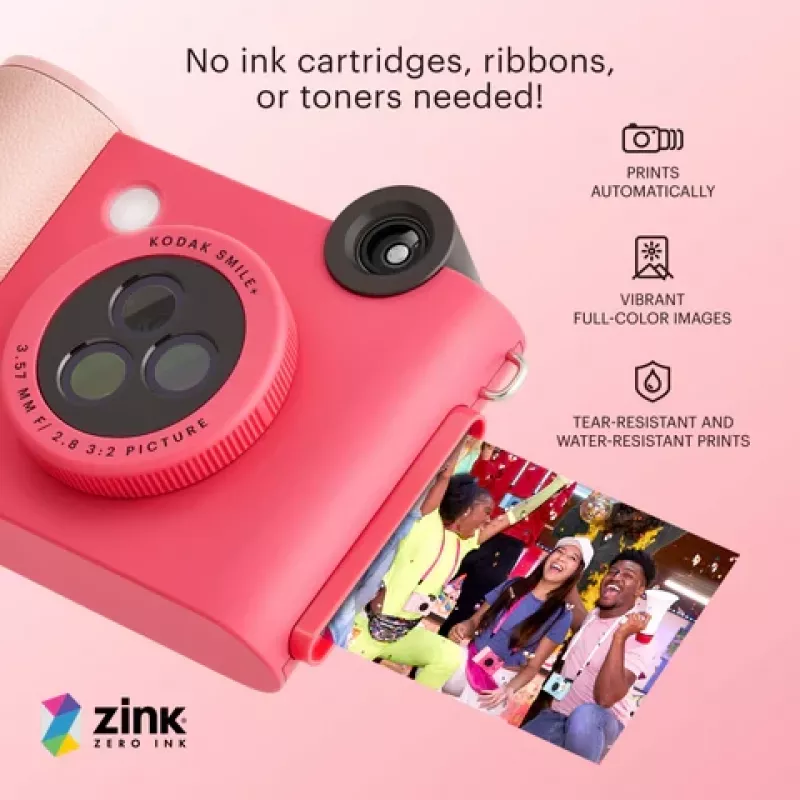 Kodak SMILE+ Instant Print Camera, 2x3 inch, fucsia