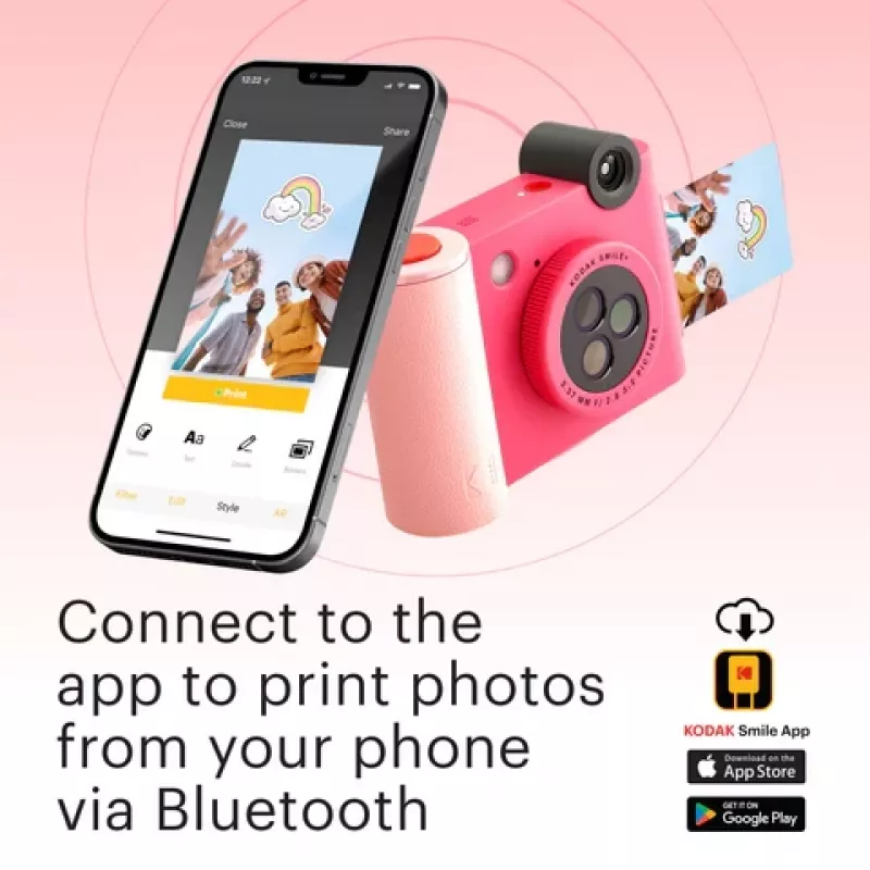 Kodak SMILE+ Instant Print Camera, 2x3 inch, fucsia