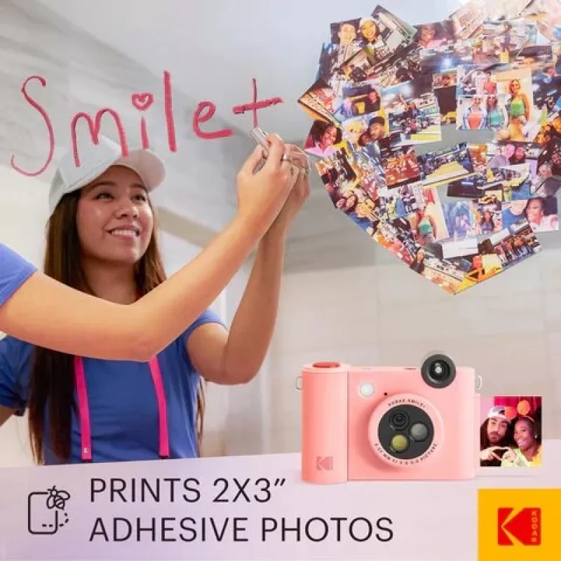 Kodak SMILE+ fotocamera istantanea, 2x3 pollici, rosa (SPEC)