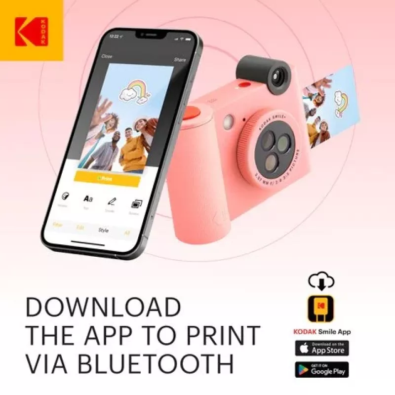 Kodak SMILE+ fotocamera istantanea, 2x3 pollici, rosa (SPEC)