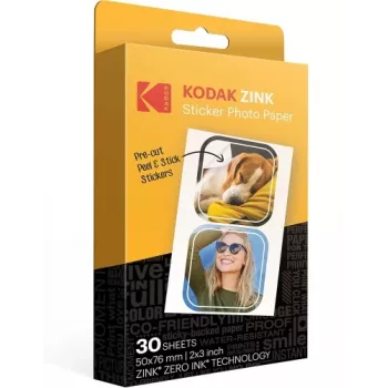 Kodak ZINK 2x3'' 50x76 mm 30 fogli carta fotografica adesiva pretagliata
