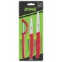 KOHE set di 3 coltelli con pelapatate, colori assortiti