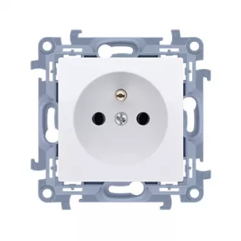 KONTAK-SIMON Simon 10 presa Schuko singola bianca con messa a terra, Quick-Connect, 16A 250V
