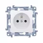 KONTAK-SIMON Simon 10 Presa singola bianca con messa a terra e protezione bambini, Quick-Connect, 16A 250V