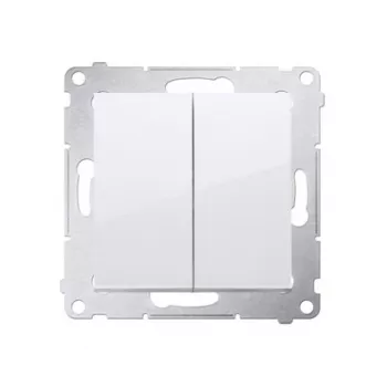 KONTAK-SIMON Simon 54 modulo doppio pulsante, bianco, 10AX 250V, morsetti a molla