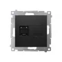 KONTAK-SIMON Simon 54 Premium Cat.6 UTP modulo presa dati RJ45, nero opaco, con coperchio antipolvere