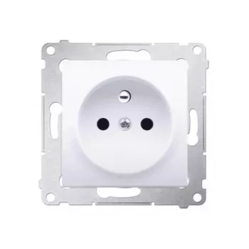 KONTAK-SIMON Simon 54 presa singola Premium con protezione bambini, morsetti a molla, 16A 250V, bianco