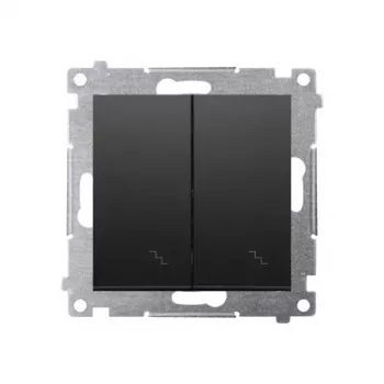 KONTAK-SIMON Simon 54 modulo interruttore scala universale, nero opaco, 2 vie, 10AX 250V