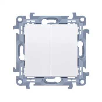 KONTAK-SIMON Simon 54 bianco 1 modulo meccanismo interruttore luce 1 via 10AX 250V senza viti