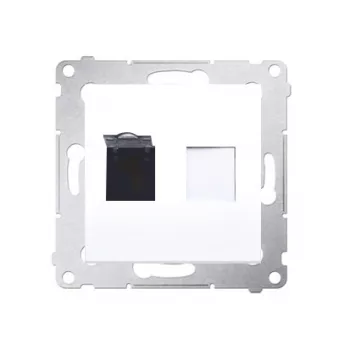 KONTAK-SIMON Simon 54 bianco modulo presa di rete Cat.6 UTP RJ45 con protezione antipolvere, piatto