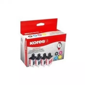 Kores G1529KIT multipack cartucce d'inchiostro compatibili per Brother LC-223, nero ciano magenta giallo, confezione da 4