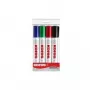 Kores K MARKER set pennarelli per lavagna bianca e flipchart, punta a scalpello 3-5 mm, colori assortiti, confezione da 4 M20845