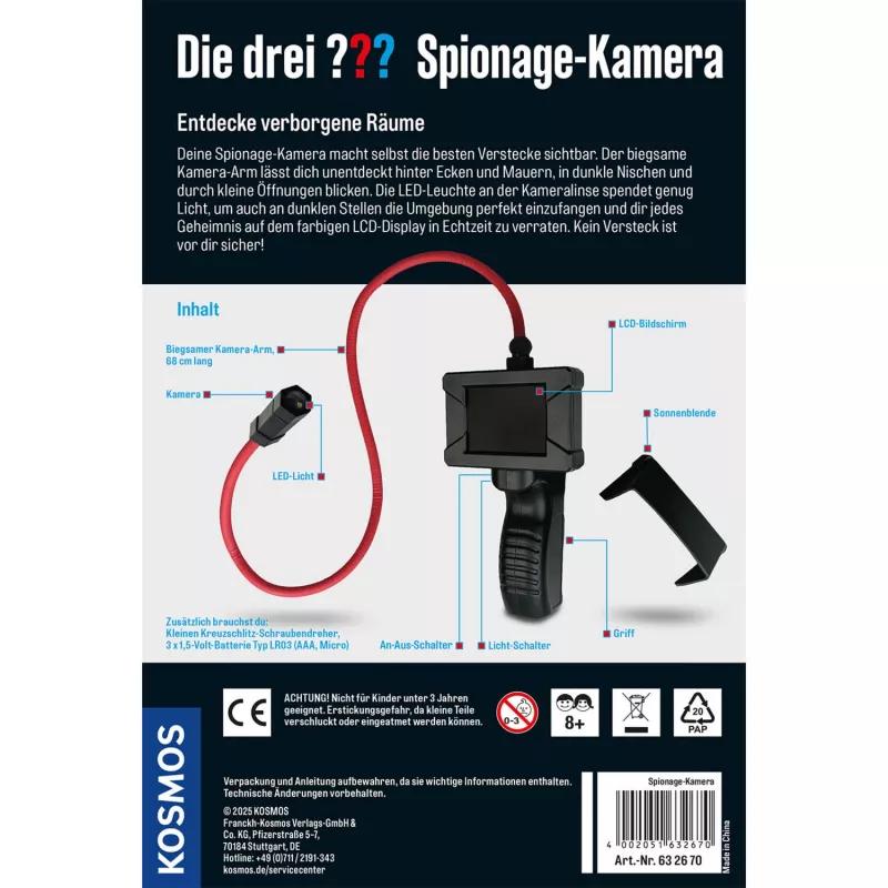 KOSMOS Die drei ??? set fotocamera spia