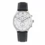 KRONOS orologio uomo al quarzo analogico 40mm cassa in acciaio inox bracciale in pelle nera 783.35.19