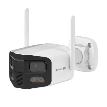 Kruger&Matz Connect C130 telecamera Wi-Fi da esterno pan-tilt 4MP con Tuya Smart Life, IP66, visione notturna, audio bidirezionale