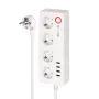 Kruger&Matz Connect P6 ciabatta smart con 4 prese Schuko e 4 porte USB, Tuya Wi-Fi, bianca