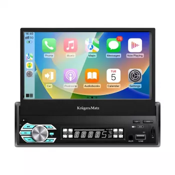Kruger & Matz KM2018 Autoradio con touchscreen estraibile 7 pollici, Apple CarPlay e Android Auto