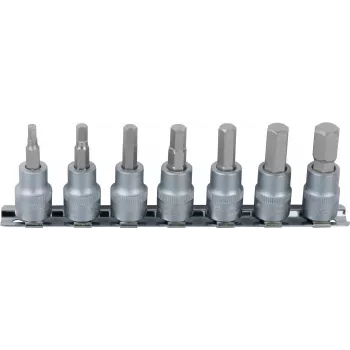 KS TOOLS set di chiavi a bussola con inserti a brugola 1/4 pollice, 7 pezzi, 2,5-8 mm (911.1544)