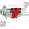 KS TOOLS 151.4880 set di chiavi TORX a L lunghe, 10 pezzi, cromo-vanadio, misure T9-T50
