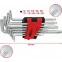 KS TOOLS 151.4880 set di chiavi TORX a L lunghe, 10 pezzi, cromo-vanadio, misure T9-T50