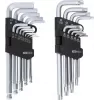 KS TOOLS set da 22 pezzi di chiavi a brugola e chiavi TORX con testa sferica e supporto