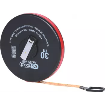KS TOOLS 300.0042 fettuccia metrica in fibra di vetro 30m con custodia chiusa e manovella