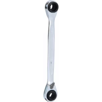 KS TOOLS 503.4541 GEARplus Set chiavi a cricchetto ad anello reversibili, 4-in-1, 8x9x10x11 mm, cromo-vanadio