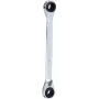 KS TOOLS 503.4541 GEARplus Set chiavi a cricchetto ad anello reversibili, 4-in-1, 8x9x10x11 mm, cromo-vanadio
