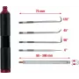KS TOOLS set da 6 pezzi di utensili magnetici e ganci, magneti a stelo flessibile e rigido, 4 profili a gancio, impugnature ergonomiche 550.1080