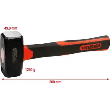 KS TOOLS mazzuolo con manico in fibra di vetro, 1250 g (142.5126)