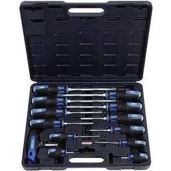 KS TOOLS ERGOTORQUEmax set cacciaviti con inserti a impatto, 13 pezzi (151.1150)
