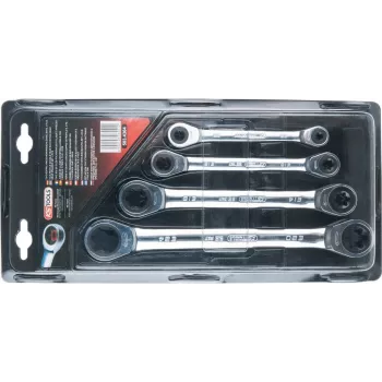 KS TOOLS GEARplus set chiavi a doppia bussola a cricchetto TX-E, 4 pezzi (503.4364)