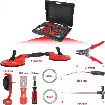 KS TOOLS MASTER set di utensili per montaggio e smontaggio parabrezza, 13 pezzi (140.1065)