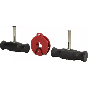 KS Tools set con impugnatura per filo di trazione, 3 pezzi, aste flessibili in acciaio armonico, impugnature ergonomiche in 2 componenti, 160/180/200 mm, BT681150