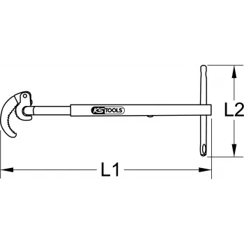 KS TOOLS chiave telescopica per sifoni, Ø 32-63mm (126.2000)