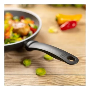 Kuhn Rikon EASY CERAMIC Padella 24 cm - Antiaderente in ceramica, adatta all'induzione, nera