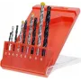 KWB 420200 set di punte elicoidali HSS-R, 9 pezzi, 1,5-6 mm, DIN 338, per legno, plastica, metallo, lamiera, profili